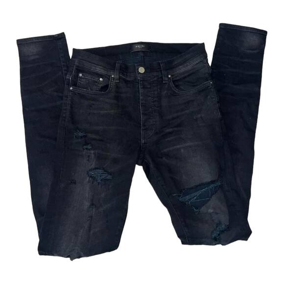 AMIRI Other - Amiri Black Denim Distressed Ripped Jeans Size 32
